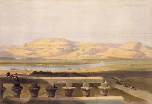 Libysche Gebirgskette vom Tempel von Luxor, aus Ägypten und Nubien, Bd.1